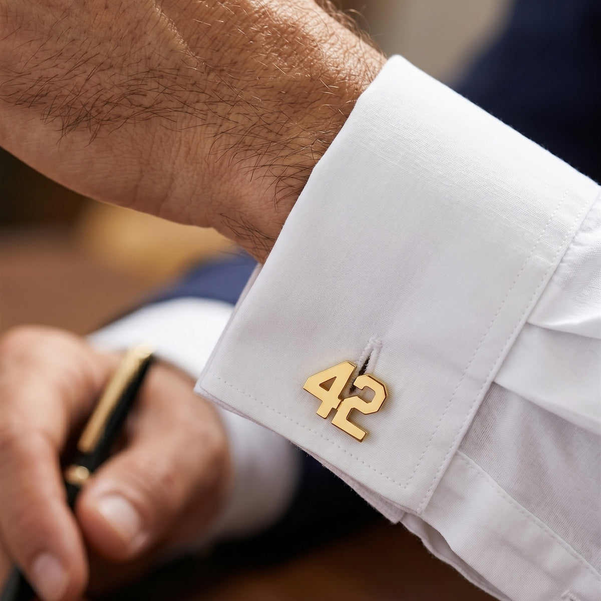 Custom Number Cufflinks | Personalized Jersey Number Cufflinks for Men