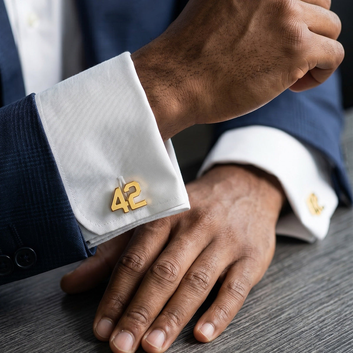 Custom Number Cufflinks | Personalized Jersey Number Cufflinks for Men