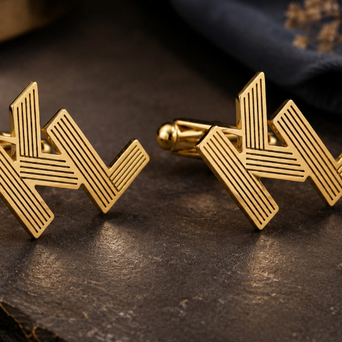 Interlocking Monogram Cufflinks | Personalized Two Initial Groom Gift