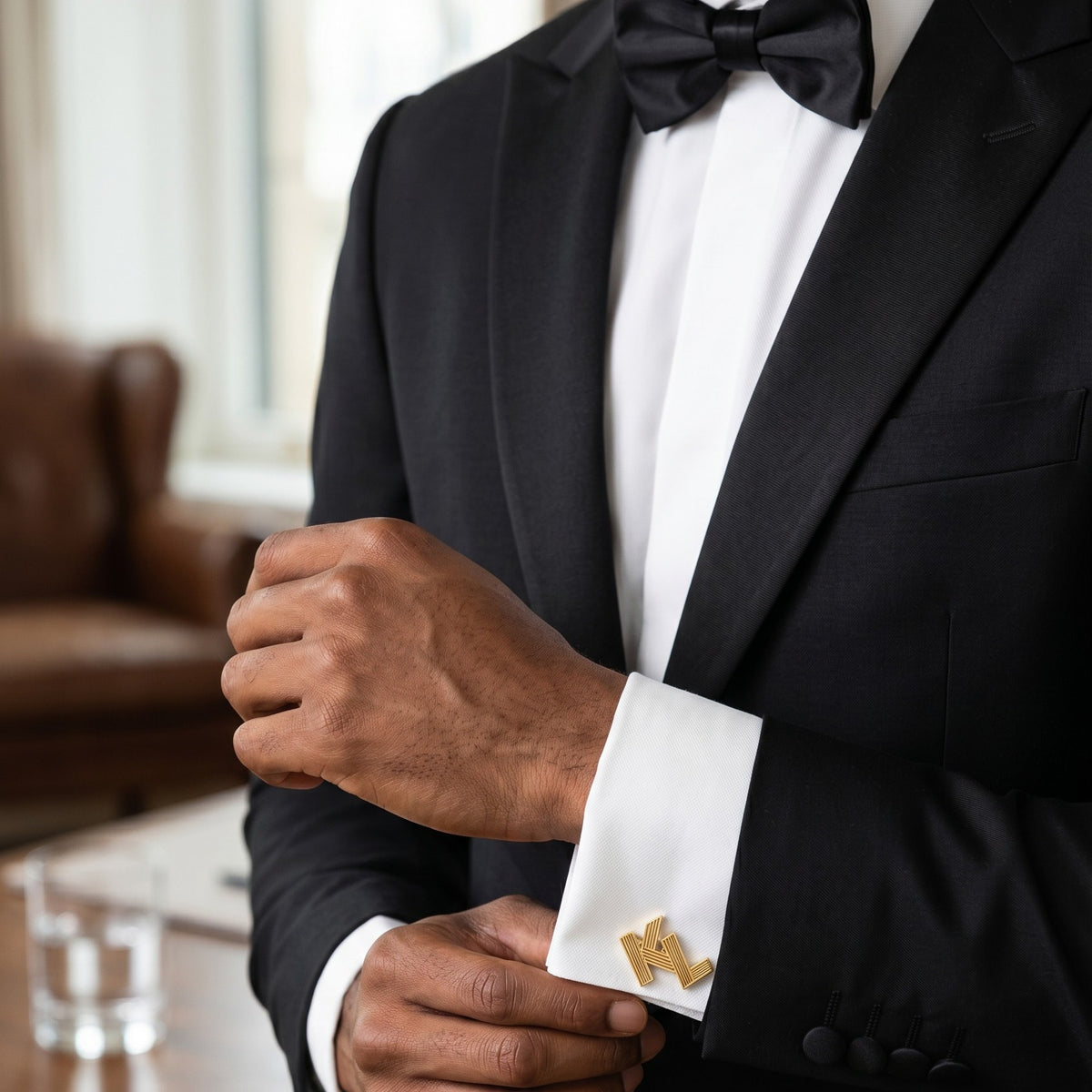 Interlocking Monogram Cufflinks | Personalized Two Initial Groom Gift