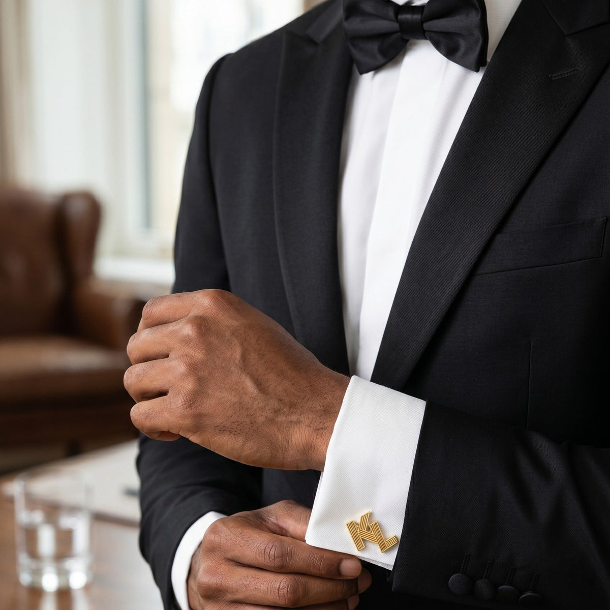 Interlocking Monogram Cufflinks | Personalized Two Initial Groom Gift