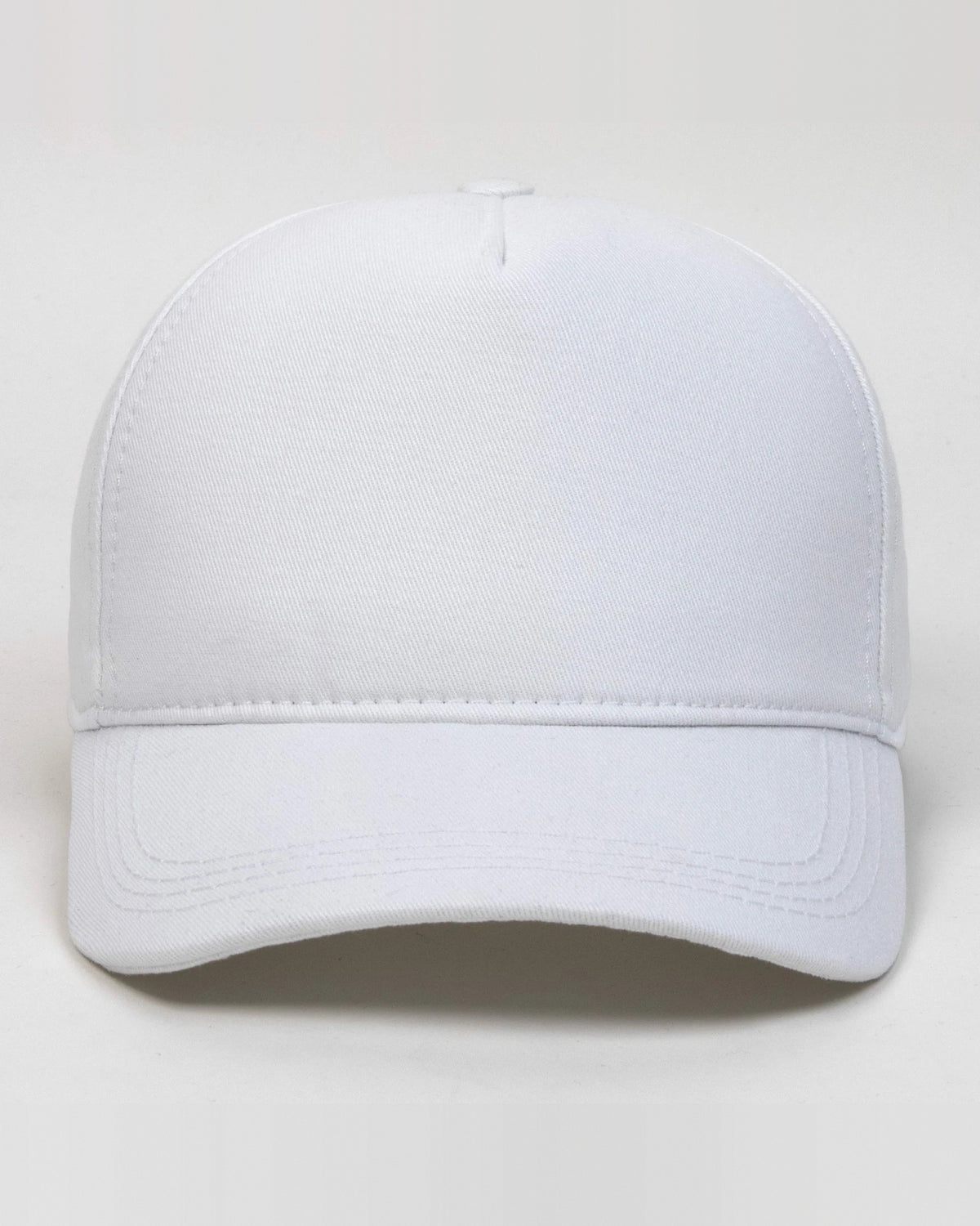 White baseball cap, blank — no embroidery