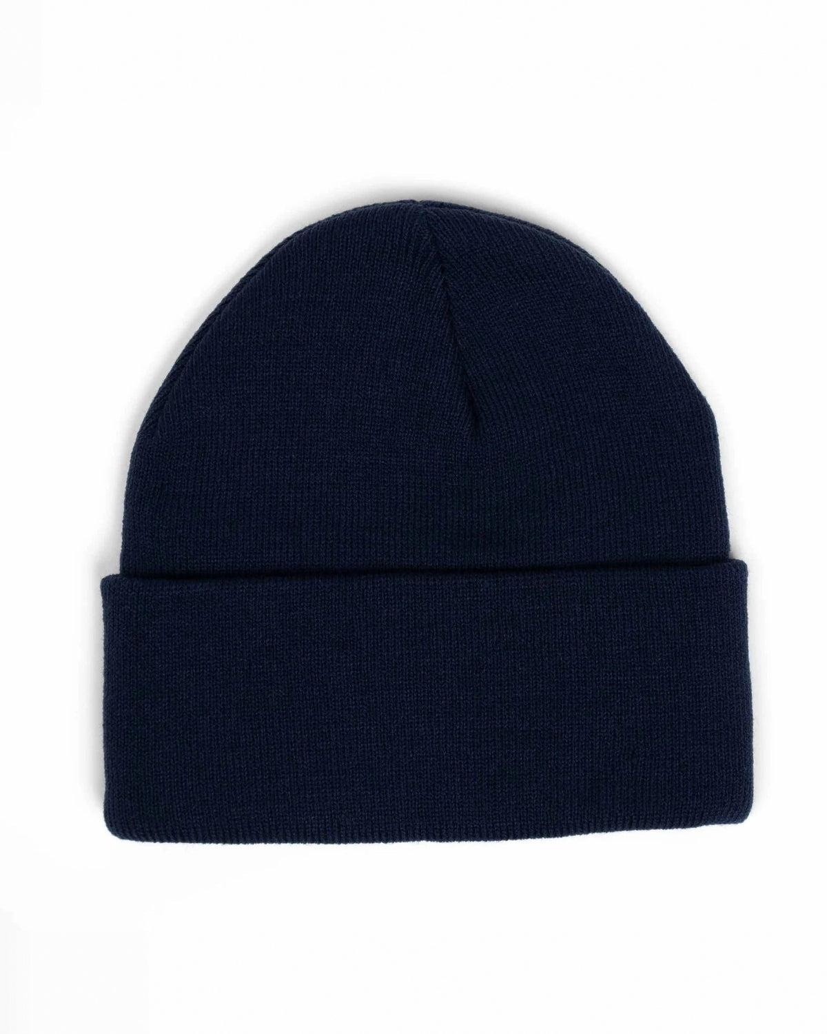 Navy beanie, blank — no embroidery