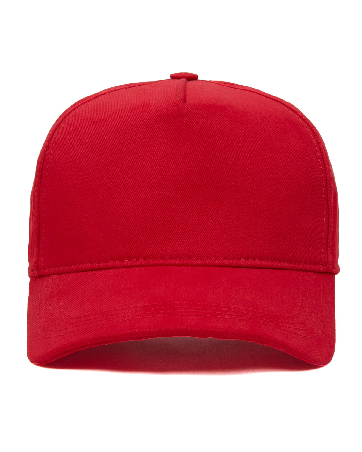 Red baseball cap, blank — no embroidery