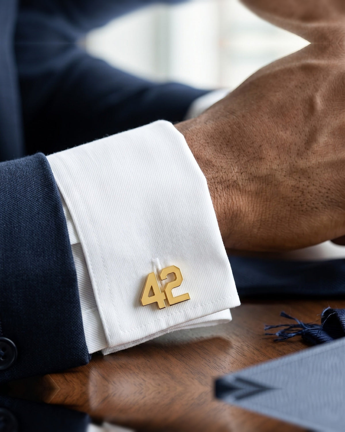 Custom Number Cufflinks | Personalized Jersey Number Cufflinks for Men