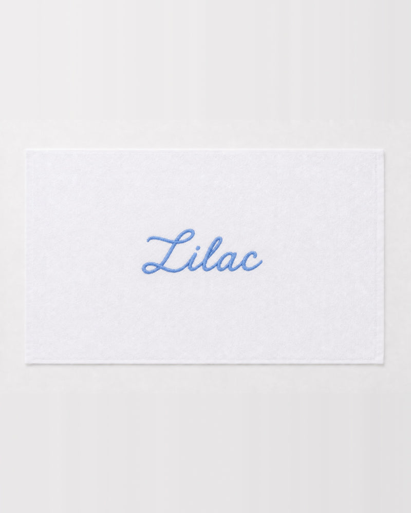 Wholesale Lilac Embroidered Bamboo Hand Towel | Bulk Personalized Towels, 25+ Pieces