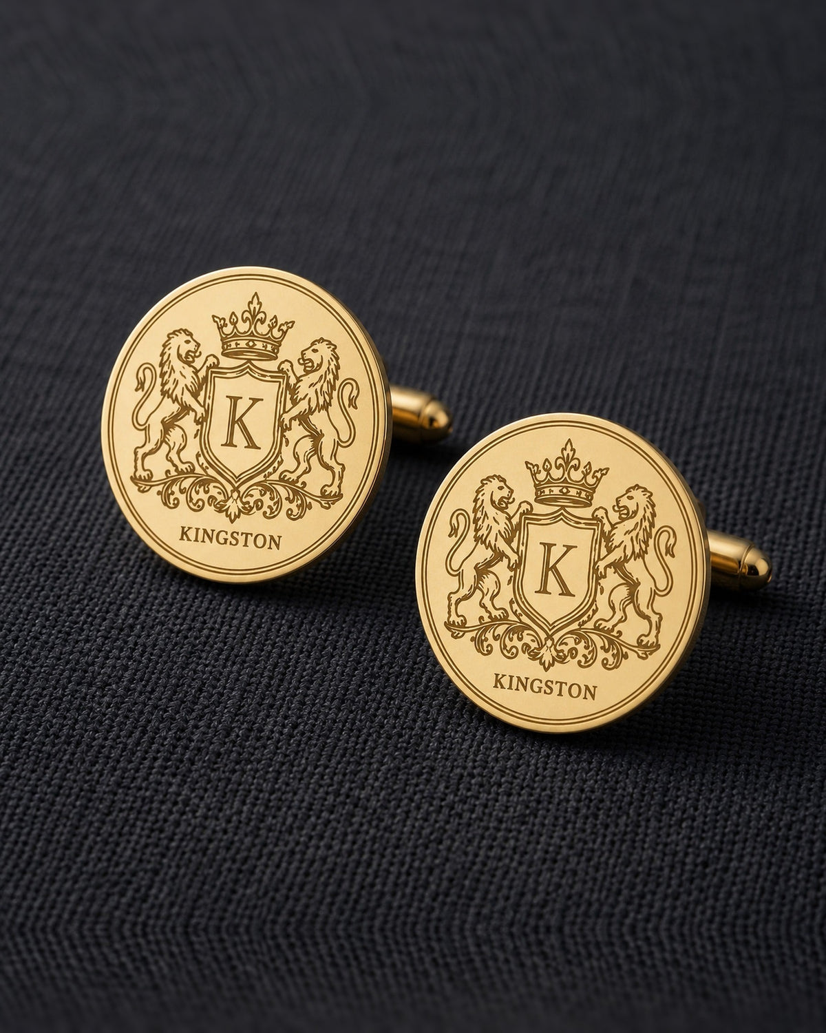 Personalized Family Crest Cufflinks | Engraved Monogram & Surname Gift
