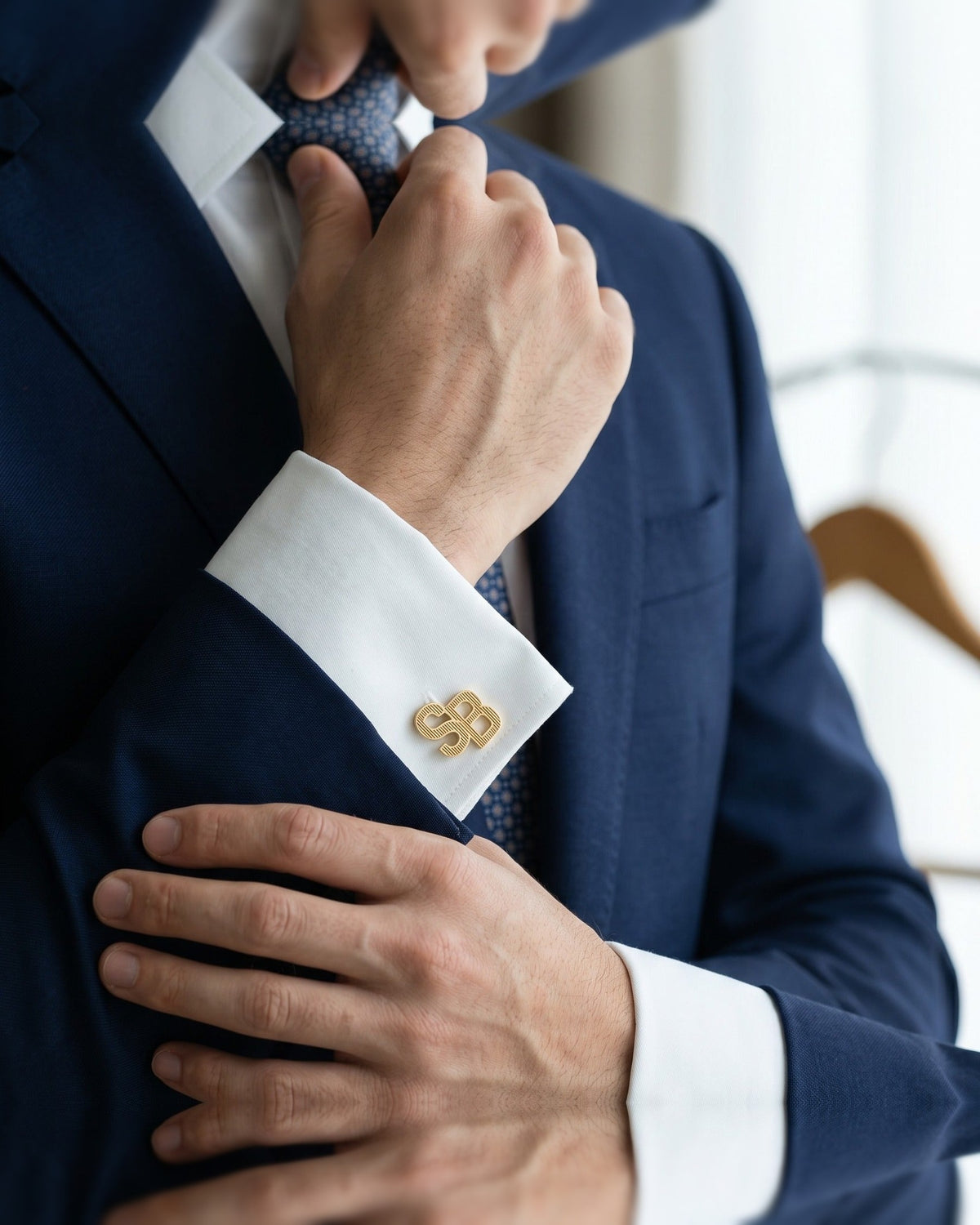 Personalized Two Initial Monogram Cufflinks | Custom Engraved Groom Gift