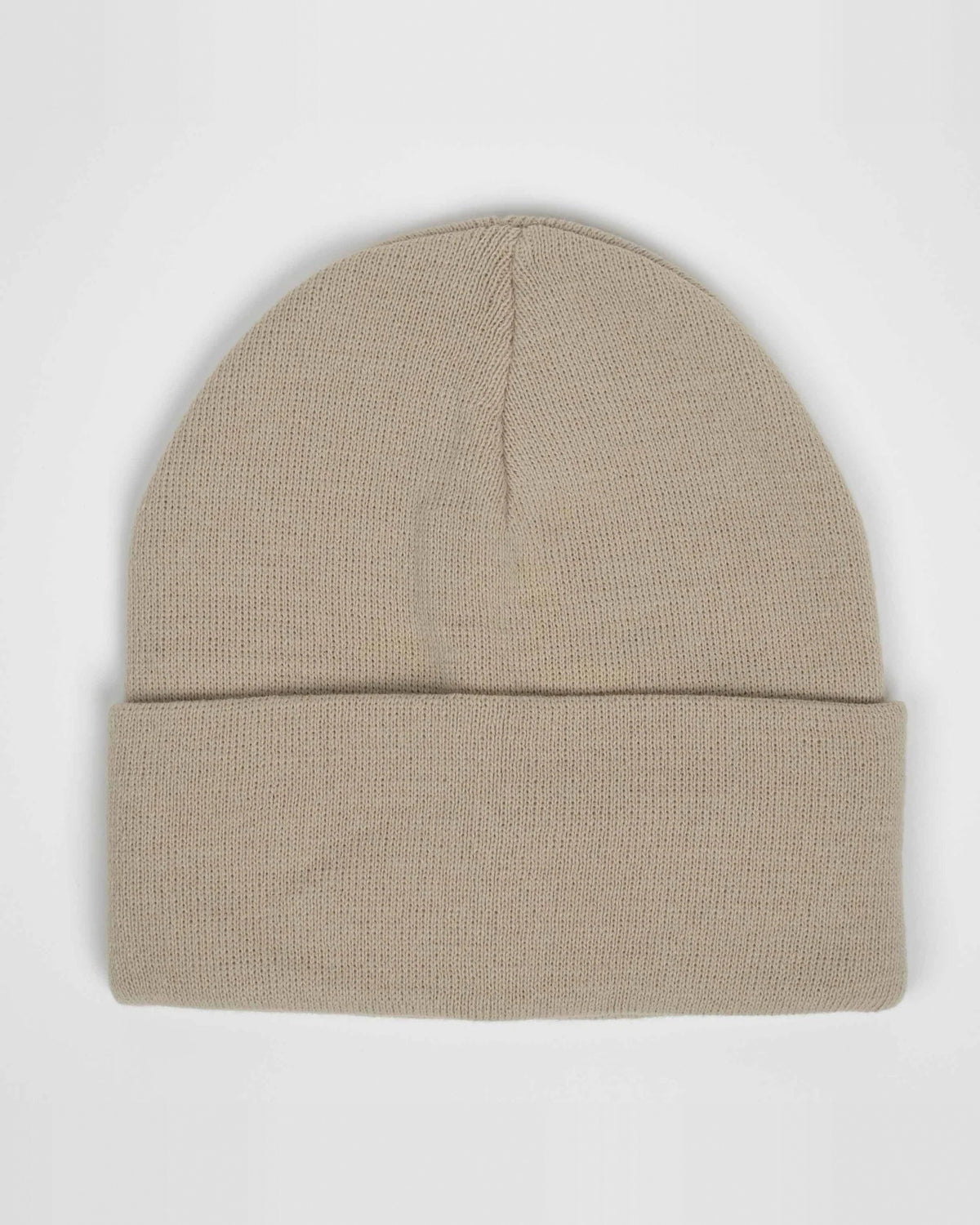 Beige beanie, blank — no embroidery