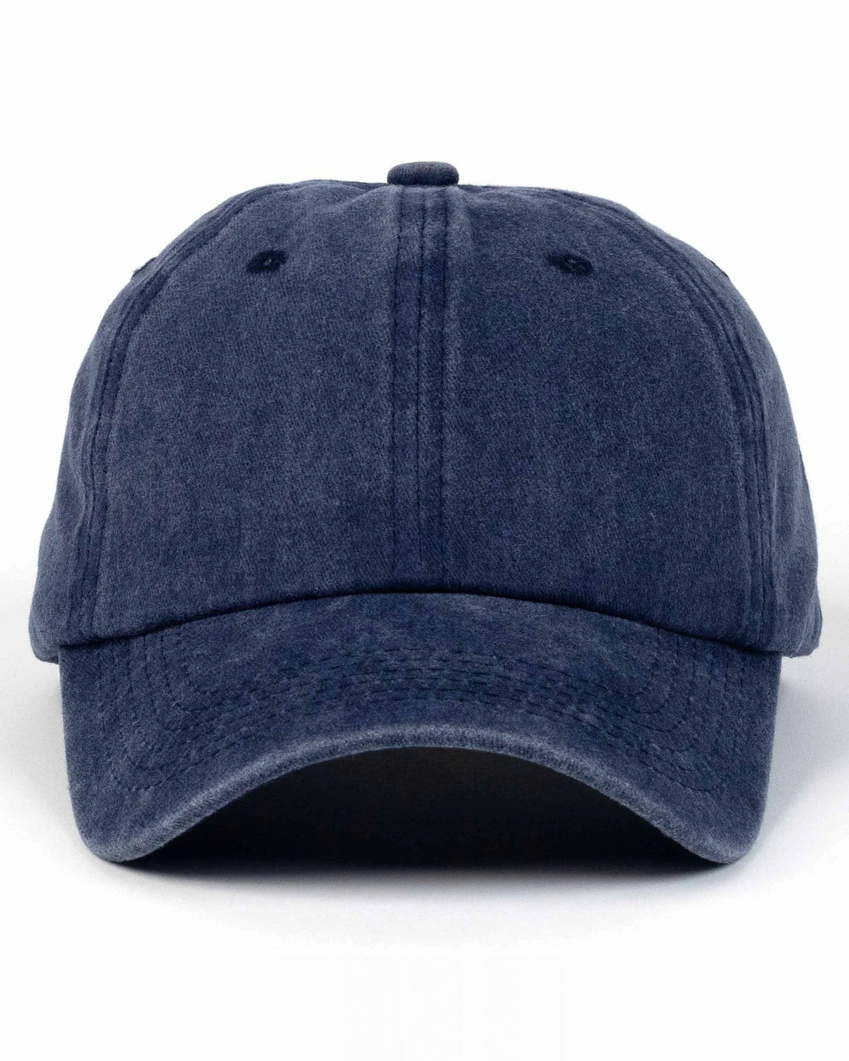 Washed Navy dad hat, blank — no embroidery